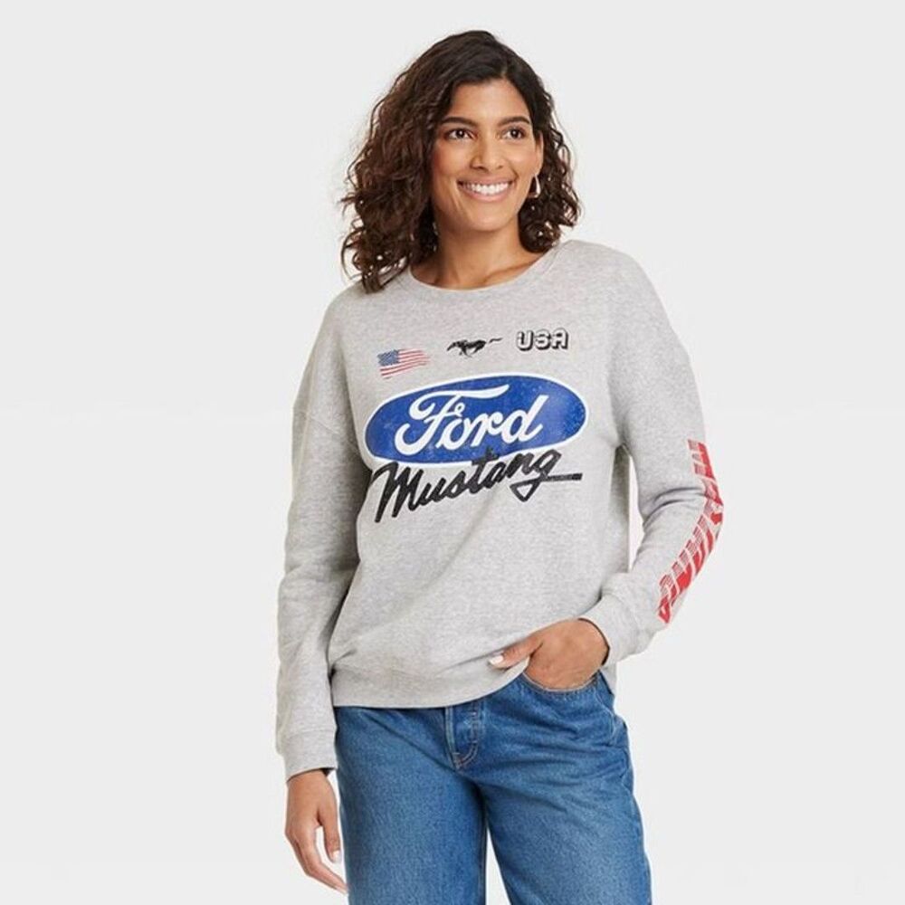 Ford Mustang Graphic Sweatshirt - Womens LARGE - NEW